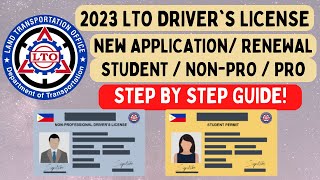 2023 LTO Drivers License  Steps paano kumuha renew ng Student Pro nonpro  Walk in at Online [upl. by Hazeefah]