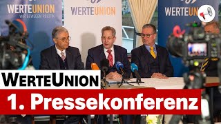 1 Pressekonferenz der neuen Partei WerteUnion [upl. by Eizle201]