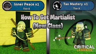 How To Get Martialist New Class  Critical Legends ROBLOX [upl. by Nageam907]