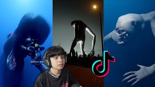 React TikTok MONSTER BAWAH LAUT THALASSOPHOBIA [upl. by Assilev]