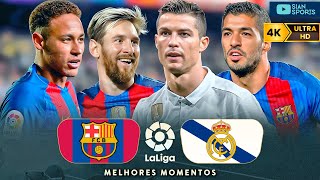 TEVE EMOÇÃO DO COMEÇO AO FIM NO ÚLTIMO EL CLÁSICO DE MESSI SUÁREZ E NEYMAR JUNTOS CONTRA CRONALDO [upl. by Eseerehc]