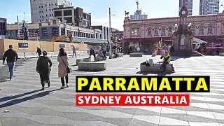 PARRAMATTA City Centre Sydney Australia  Walking From Parramatta Station To Parramatta River [upl. by Hepza]