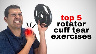 Top 5 Rotator Cuff Tear Exercises To Actually Help Heal And Avoid Surgery [upl. by Hillier990]