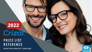 Crizal lenses price list 2022 in India  Latest Crizal lenses [upl. by Garcon13]