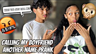 CALLING MY BF ANOTHER NAME PRANK 🙊  HEATED REACTION … [upl. by Aroon]