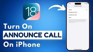 How to Enable Announce Caller Name on Any iPhone [upl. by Adnawal]