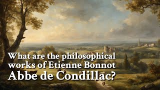 What are the philosophical works of Etienne Bonnot Abbe de Condillac  Philosophy [upl. by Suivatco]