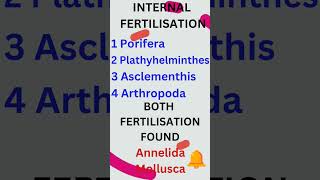 EXTERNAL amp INTERNAL FERTILISATION EXAMPLES OF ANIMAL KINGDOM 🪼🪿🐞🦋🐚NEET 2025 😎biology biologybook [upl. by Aivalf75]