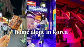 home alone in korea  lunch at garosugil randys donuts hongdae shopping arcade games [upl. by Yroger611]