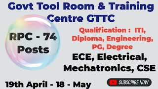 GTTC Notification  Qualification Selection Age and Salary [upl. by Ityak450]