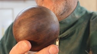 Turning a wooden Sphere on the Lathe [upl. by Lledra]