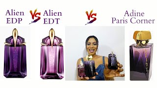 Alien EDP vs Alien EDT vs Paris Corner Adine DupeMuglerComparison [upl. by Aleek985]