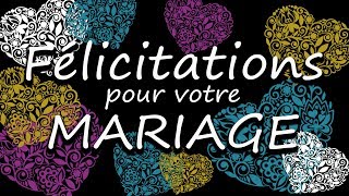 63  Félicitations mariage  Vœux de bonheur  animation dessin [upl. by Neelra]