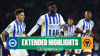 Brighton vs Wolves Extended Highlights  Carabao Cup  CBS Sports Golazo [upl. by Eiser]