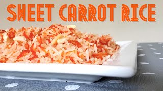 Sweet Carrot Rice  Easy Recipe URDUHINDI [upl. by Adianes949]