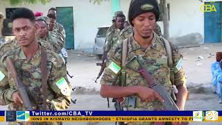 Jubbaland security forces conduct Security operations in Kismayo neighborhoods [upl. by Rehpotsihc]