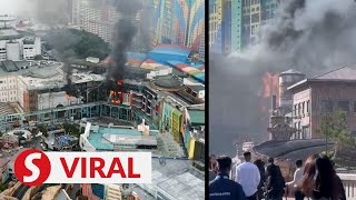 Fire breaks out in building in Genting Highlands [upl. by Arelc14]