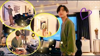 Taehyung’s house tour  where does V from BTS live and what does his apartment look like [upl. by Alihet]