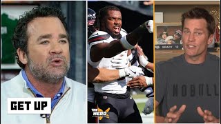 GET UP  Jeff Saturday reacts to Tom Brady in wake of Azeez AlShaairs hit on Trevor Lawrence252 [upl. by Ylrebmi461]