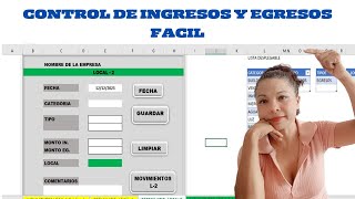 CONTROL DE GASTOS ingresos y egresos con en Excel  Macros [upl. by Iknarf540]