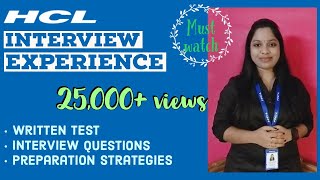 HCL Interview experience 2021  HCL recruitment  HCL Interview questions and answers  HCL Drive [upl. by Sikata]