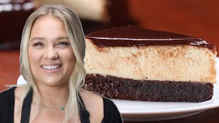 How To Make Chocolate Fudge Brownie Cheesecake with Alix • Tasty [upl. by Pavla]