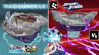 NEW RAID LUINOR L6 GAMEPLAY  OLD LUINOR QR CODES BEYBLADE BURST SURGE [upl. by Garcia85]