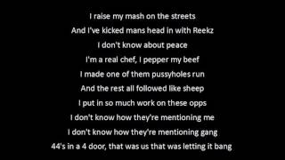 Reekz MB Ft LD 67  No Face LYRICS [upl. by Ntsuj]