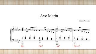 Caccini  Ave Maria With Chord [upl. by Burrow]