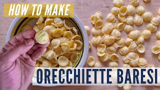 How to make Orecchiette Baresi Arco Basso Style Bari Vecchia Puglia [upl. by Jauch]