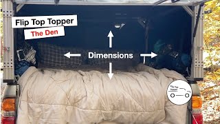 Convertible Truck Topper  Sleeping Platform Dimensions [upl. by Urquhart]