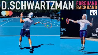 Diego Schwartzman  Court Level Practice [upl. by Enawd]