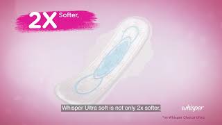 New Whisper Ultra Soft pad for comfortable protection [upl. by Ycat408]