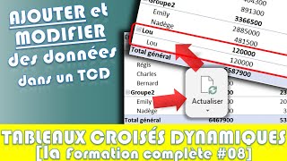 TCD 8 Comment actualiser ou changer la source dun tableau croisé dynamique [upl. by Laurance633]