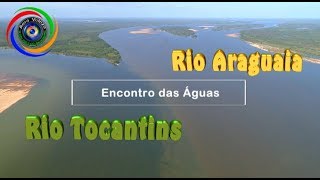 Exato encontro dos Rios Araguaia e Tocantins  Sobrevoo e imagens Fantásticas Drone [upl. by Head862]