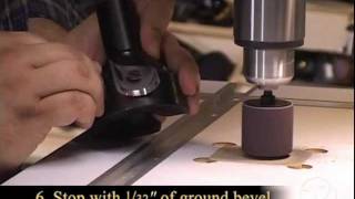 Sharpening the Veritas Tenon Cutter Blade [upl. by Yusem]