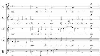 Bass Byrd Kyrie Mass 5 Voices F Score [upl. by Rauch]