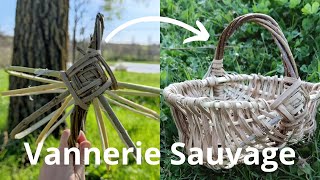 Comment faire la structure d’un panier sur arceau  Vannerie sauvage 3 [upl. by Nezah237]