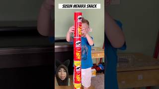 SUSUN MENARA SNACK ‼️ funny reaction shortvideo comedy [upl. by Bartle]