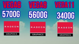 R5 5600G VS R7 5700G VS R5 3400G GAMING IGPU BENCHMARKS WHICH ONE OF THEM ARE THE BEST VALUE APU [upl. by Bonita]