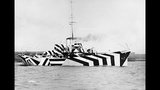 Dazzle camouflaging the warships with psychedelic paint jobs 1917 1918 [upl. by Novhaj931]