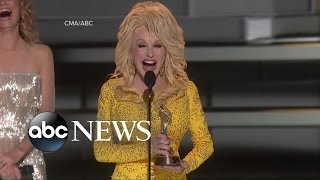 Dolly Parton Receives Willie Nelson Lifetime Achievement Awards at the CMAs [upl. by Summons]