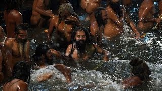 kumbh Mela 2016 second Shahi Snan  ramghat  simhasth  naga shadhu [upl. by Anselmo895]