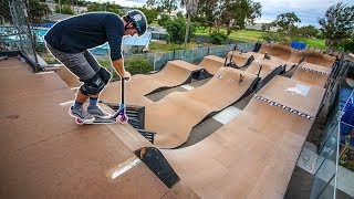 CUSTOM MINI SCOOTER vs MEGA RAMP [upl. by Labinnah]