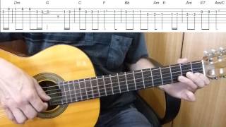 Hello Lionel Richie  Easy Guitar melody tutorial  TAB Guitar lesson [upl. by Prentice925]