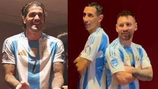 quotEs la últimaquot la chicana de De Paul a Messi y Di María en la foto para la Copa América [upl. by Einaej]