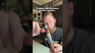 Cigar 101 Cutting your cigar with a scissor cutter [upl. by Assillem]