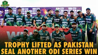 Handshakes catchups and the trophy lifted as Pakistan seal another ODI series win  PCB  MA2A [upl. by Worthington]