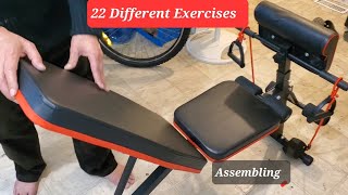 22 Exercises You Can Do With This Training Workout Multifunctional Bench And How To Assemble it [upl. by Erasmo289]