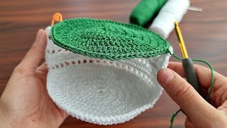 Wow How to make a very useful crochet napkin holder ✔ Tığ işi çok güzel örgü peçetelik yapımı [upl. by Avahc533]